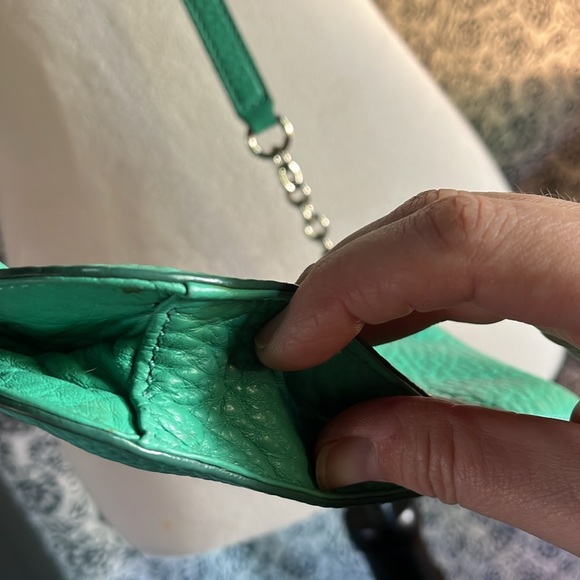 COLE HAAN Green leather crossbody sling - Picture 10 of 10